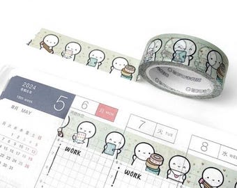 TCMC TheCoffeeMonsterzCo Planning Time 2.0 - May 2024 Collection Washi Tape Sample (50cm)