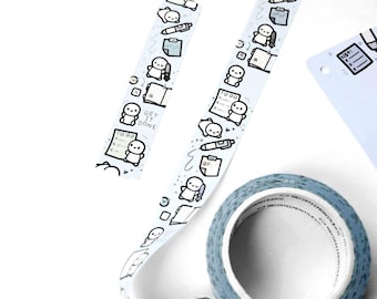 TCMC TheCoffeeMonsterzCo (Q1 2025 Subscription) Get It Done 15mm Vertical Washi Tape Sample (50cm)