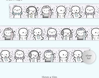TCMC TheCoffeeMonsterzCo Gym Goer 15mm Washi Tape Sample (50cm)