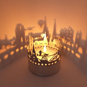 Bristol Skyline Shadow Play - Kaarsbevestiging voor betoverende souvenirs & mooi schaduwspel - Perfect cadeau voor Bristol-fans!