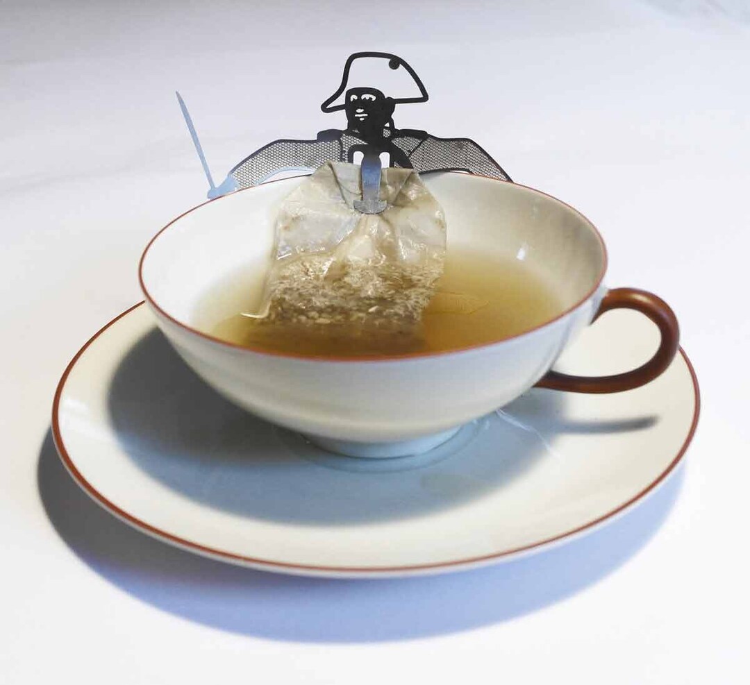 Napoleon Tea Bag Holder Gift, 3D Stainless Steel Figure to Drink Tea ...