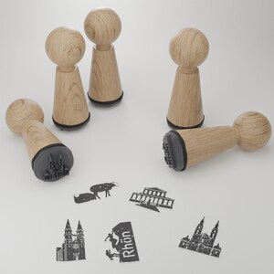 Set de tampons souvenir Rhon - Motifs captivants et curiosités du Rhon - Cadeau parfait pour les amateurs de Rhon enthousiastes !