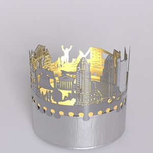 Philadelphia Skyline Shadow Play Lantern Candle Attachment, Souvenir Gift for Philly Fans, Silhouette Projection, Unique Home Decor image 10