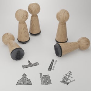 Set di francobolli souvenir di Buenos Aires: monumenti iconici e bellissimi motivi, regalo perfetto per viaggiatori e appassionati di artigianato