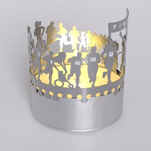 Marathon Shadow Play Candle Attachment: Inspiring Silhouette Motifs Perfect Gift for Runners and Fitness Enthusiasts image 10