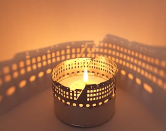Colosseum Shadow Play – Stainless Steel Candle Attachment, Rome Souvenir
