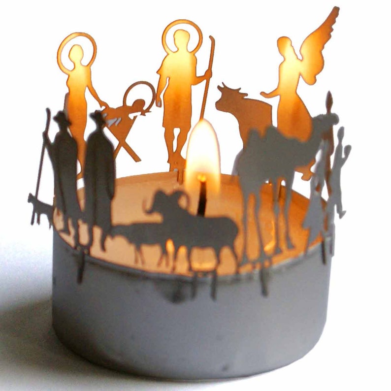 Nativity Scene Shadow Play Candle Attachment Creates Stunning Silhouette Motifs Perfect Christmas Gift image 6