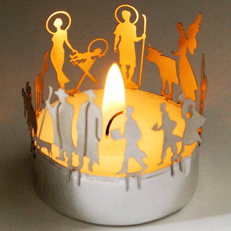 Nativity Scene Shadow Play Candle Attachment Creates Stunning Silhouette Motifs Perfect Christmas Gift image 7