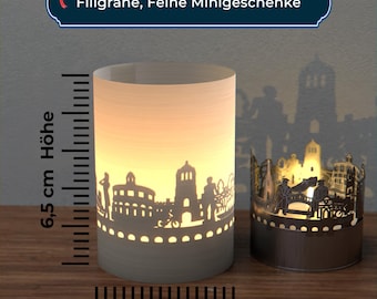 Oxford Skyline Gift Tube Shadow Play - Beautiful Souvenir Candle, Projects Silhouette of Landmarks - Perfect for Oxford Fans!