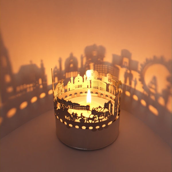 Vienna Skyline Shadow Play: Captivating Candle Attachment for Enchanting Shadow Play - Perfect Souvenir for Vienna Enthusiasts!