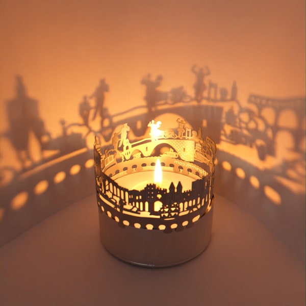 Avignon Skyline Shadow Play - Lantern Candle Attachment for Souvenir, Projects Beautiful Silhouette & Shadow Play - Perfect Avignon Gift