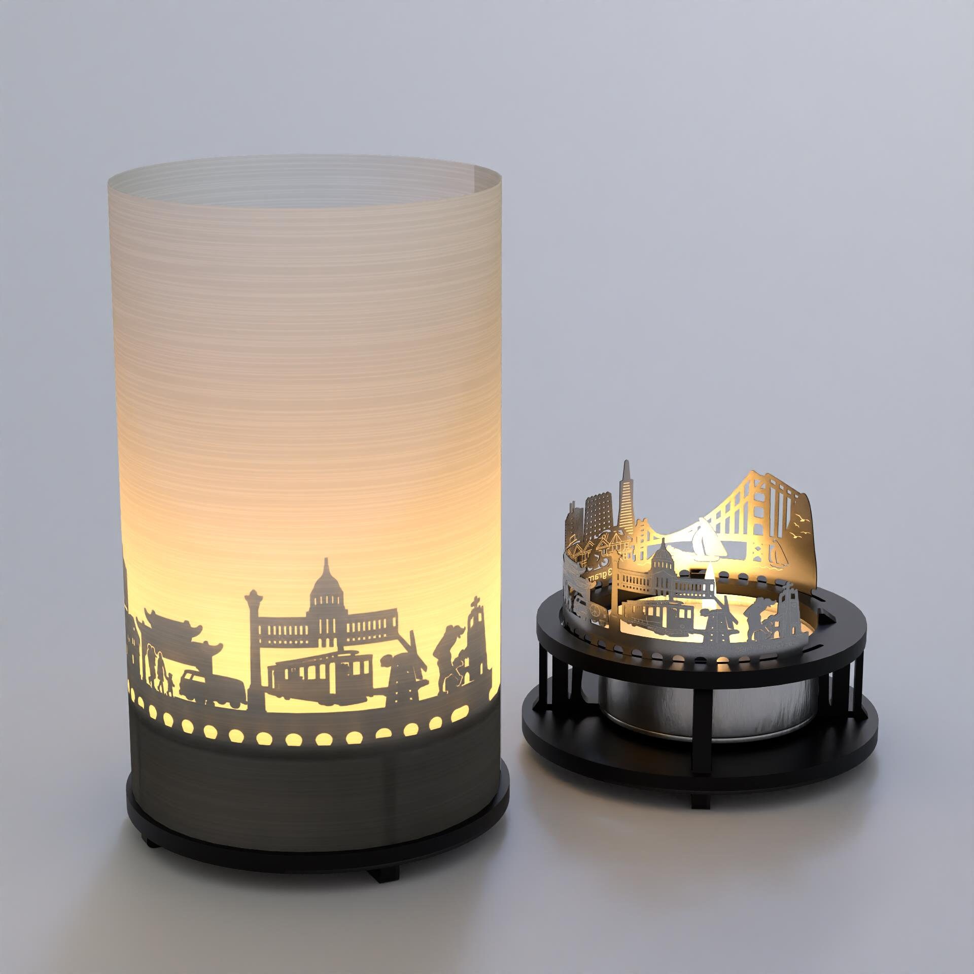 San Francisco Premium Gift Box Beautiful Motif Candle With