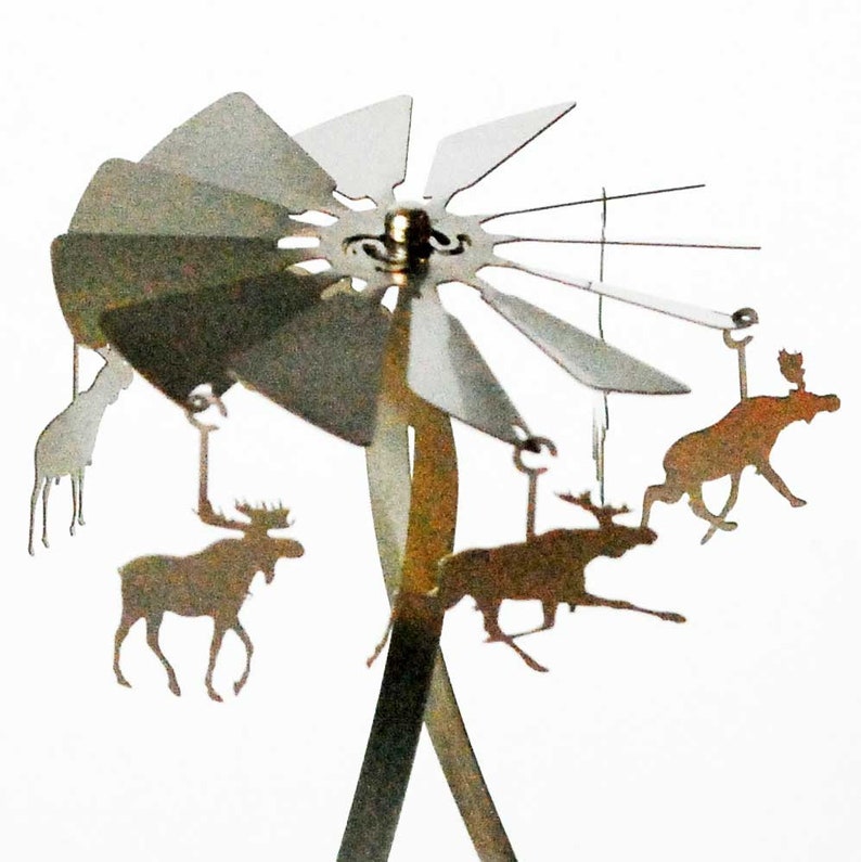 Moose candle carousel, stainless steel gift image 2