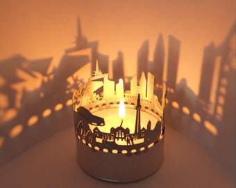 Toronto Skyline Shadow Play - Mesmerizing Candle Attachment | Unique Toronto Souvenir Gift