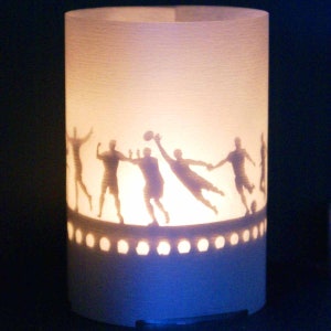 Voetbal Gift Tube Schaduwspel: Silhouetkaars voor voetballiefhebbers - Spannende schaduwspelprojectie - Perfect cadeau!