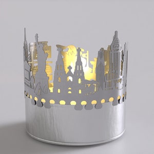 New York Skyline Shadow Play Transform Tea Lights into Stunning Souvenirs with Iconic City Silhouettes Perfect Gift for NYC Fans image 9