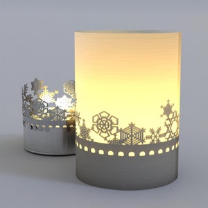 Tube cadeau flocons de neige Bougie pour jeux d'ombres Belle projection de silhouette hivernale pour une décoration intérieure enchanteresse Cadeau de Noël parfait image 8