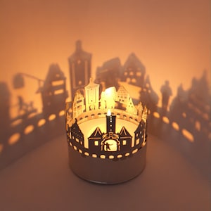 Rothenburg op der Tauber Souvenir Shadow Play: Lanterna Candela Attacco di punti di riferimento iconici per l'arredamento della stanza magica - Regalo perfetto!