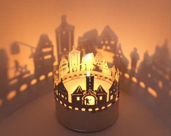 Rothenburg op der Tauber Souvenir Shadow Play: Lantern Candle Attachment of Iconic Landmarks for Magical Room Décor - Perfect Gift!