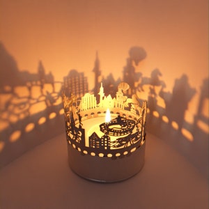 Hannover Skyline Schattenspiel: Magisches Kerzenlicht mit den schönsten Wahrzeichen der Landeshauptstadt - Perfektes Souvenir!