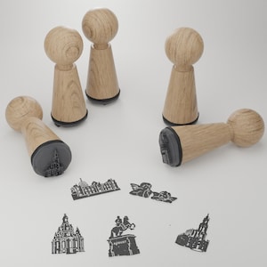 Dresden Stempelset - Kreative Geschenkidee mit bekannten Motiven und Sehenswürdigkeiten - Ideal für Dresden-Liebhaber und Souvenirjäger!