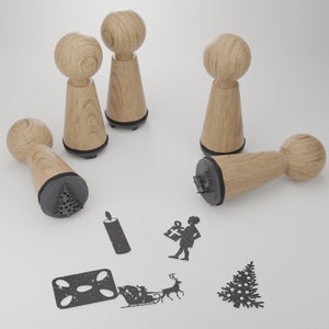 Jeu de tampons de l'Avent - Tampons magnifiquement conçus pour du bricolage et des décorations des Fêtes - Idée cadeau créative pour les amateurs de Noël !