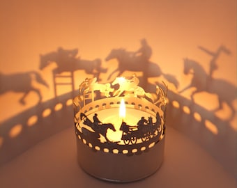 Equestrian Shadow Play - Horse Theme Candle Attachment for Mesmerizing Shadow Motifs | Perfect Gift for Horse Lovers and Riders