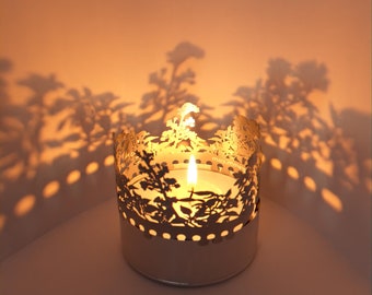 Wild Growth Shadow Play Candle Attachment - Transform Your Tea Lights into Nature's Captivating Shadow Dance - Great Gift Idea!