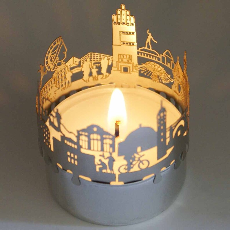 Darmstadt Candle Votive Skyline Shadow Play Souvenir Gift 3D Etsy