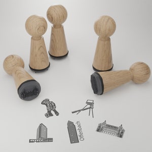 Set di francobolli souvenir di Offenbach - 5 bellissimi motivi di luoghi d'interesse e punti di riferimento famosi - Regalo perfetto per gli appassionati di Offenbach!