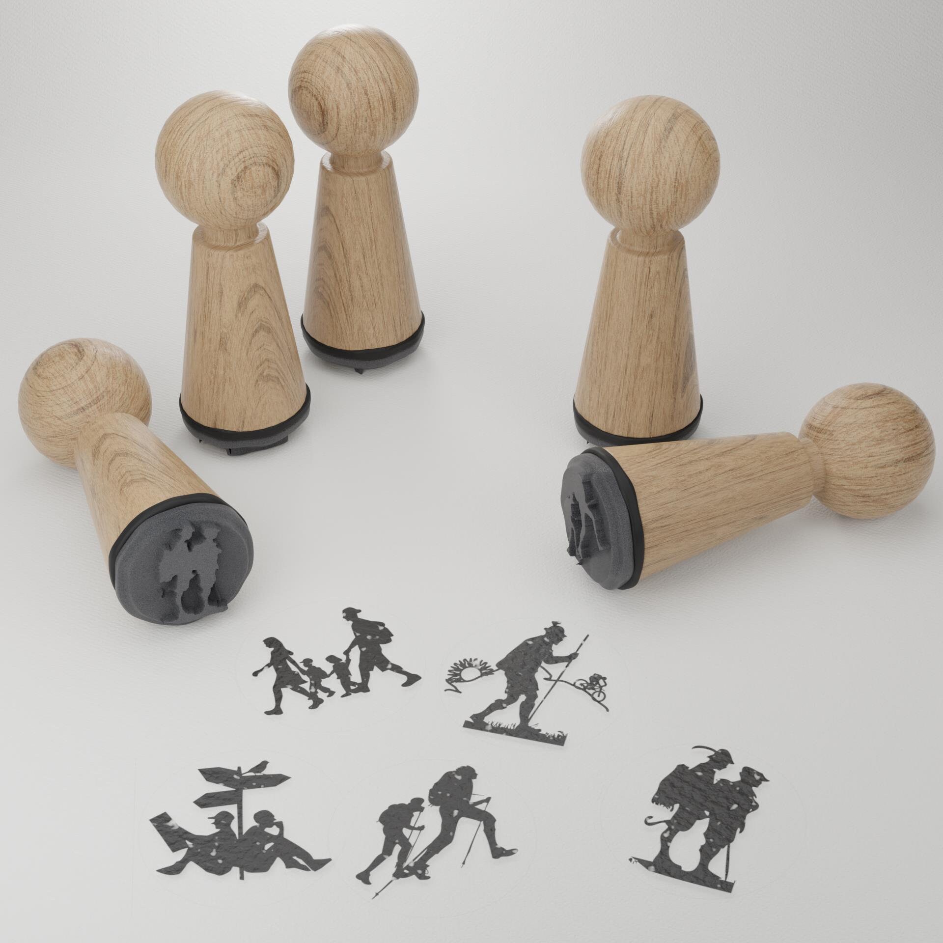 Hike Stamp Set: Creative and Magical Outdoor Adventure Stamps for DIY Crafts, Scrapbooking, and Personalized Gifts