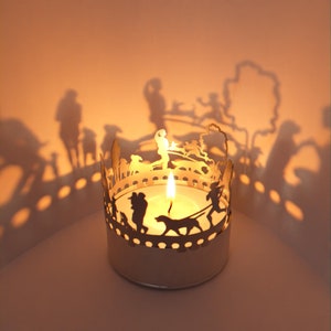 Dogs Shadow Play Candle Attachment: Creëer een betoverend schaduwtheater met hondenthema, perfect voor Halloween-decoratie - geweldig cadeau!