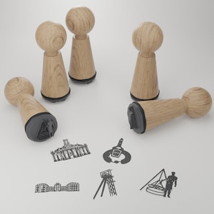Saarbrücken Stempelset – Kreative Geschenkidee mit bekannten Sehenswürdigkeiten der Stadt – Handgemachte Abdrücke begeistern!