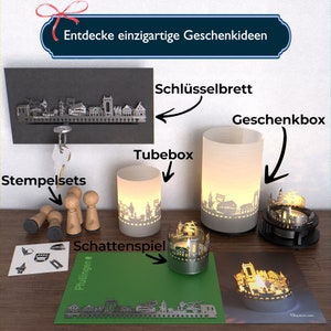 Pfullingen Souvenir Gift Tube Elegant Silhouette Design with Landmarks & Symbols Perfect Pfullingen Keepsake and Travel Gift image 4