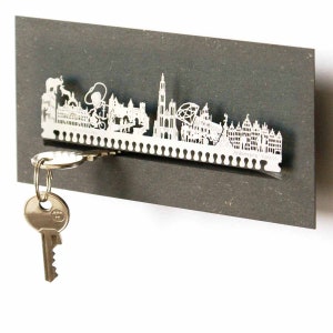 Antwerp Skyline Souvenir Gift Tube - Iconic Landmarks Silhouette Design - Perfect Antwerp Keepsake & Home Decor - Exclusive and Stylish!
