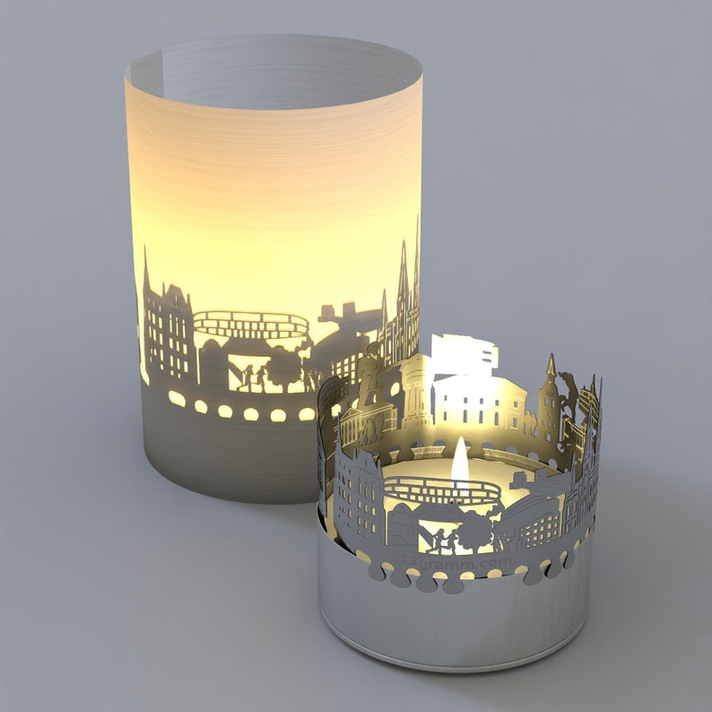 Oldenburg Skyline Gift Tube Shadow Play Beautiful Souvenir Candle with City Silhouette Projection Perfect for Oldenburg Fans image 7