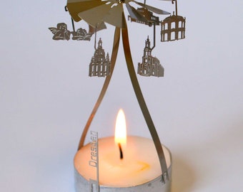 Dresden candle carousel, stainless steel gift