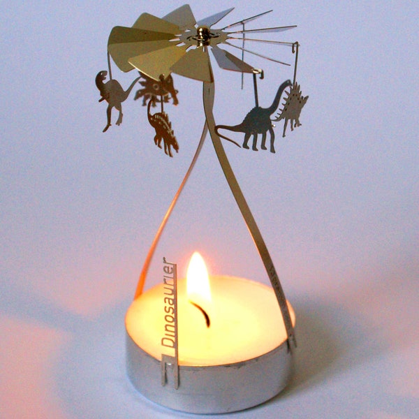 Dinosaur candle carousel, stainless steel gift