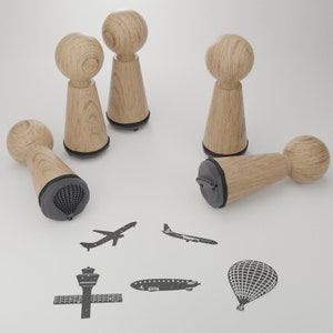 Juego de sellos de aviones - Motivos de aviones hermosos y mágicos - Regalo perfecto para los entusiastas de la aviación - ¡Explore la creatividad con los sellos!