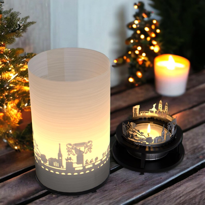 Zurich Souvenir Premium Gift Box: Stunning Skyline Candle, Shadow Play, Perfect Souvenir for Zurich Fans & Travel Enthusiasts image 2