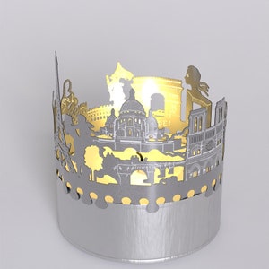 Paris Skyline Schattenspiel Romantisches Souvenir für Paris Fans Kerzenaufsatz mit beeindruckender Projektion der Stadt Silhouette Bild 10