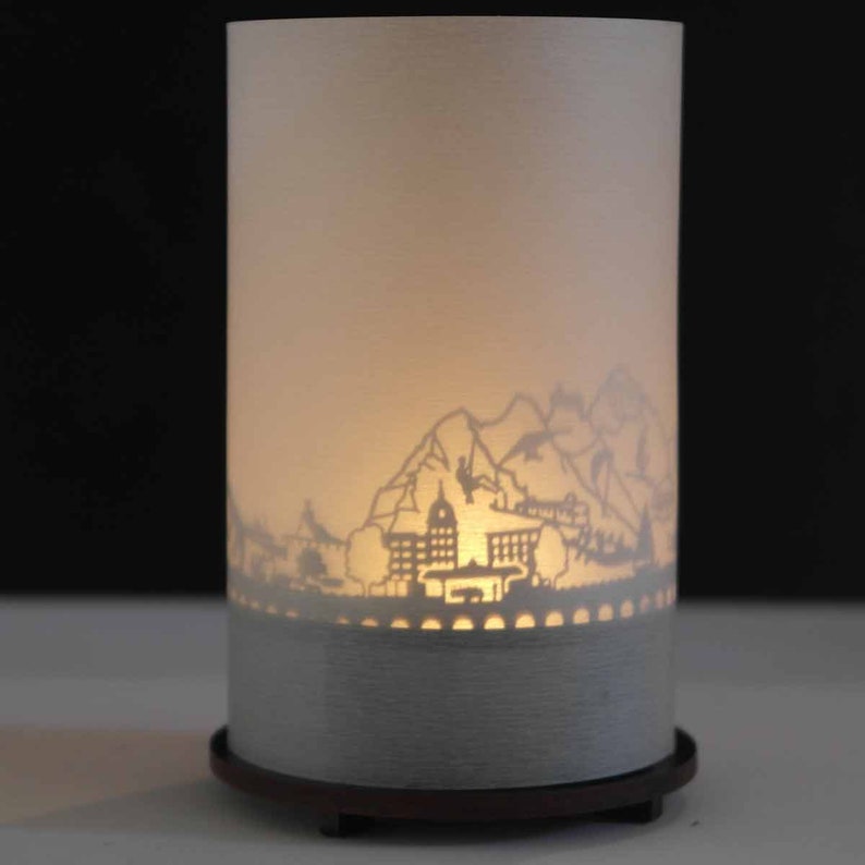 holder candle Interlaken skyline candle votive premium gift box 3D attachment for candle inc projection screen