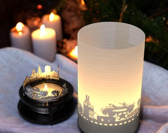 Dortmund Premium Gift Box - Skyline Silhouette Candle, Perfect Dortmund city Souvenir for Fans & Shadow Play Enthusiasts