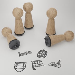 Ensemble de tampons souvenir d'Avignon - Capturez les charmes de la Provence avec des monuments et des sites célèbres - Idée cadeau parfaite pour les passionnés d'Avignon !