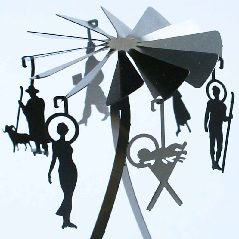 Nativity Scene Candle Carousel Stainless Steel Gift Etsy