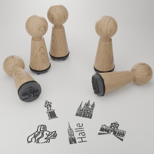 Set di francobolli souvenir di Halle - Punti di riferimento iconici e bellissimi motivi della città storica - Regalo perfetto per gli appassionati e i creativi di Halle!