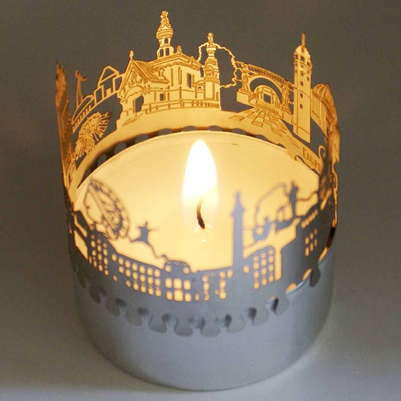 Darmstadt Candle Votive Skyline Shadow Play Souvenir Gift 3D Etsy