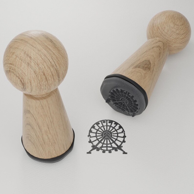 Jeu de tampons souvenir de Birmingham Tampons en bois magnifiquement fabriqués, cadeau idéal pour les amateurs de Birmingham et les projets créatifs image 3