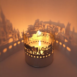 Orlando Skyline Schattenspiel - Verwandeln Sie Ihre Kerzen in ein magisches Lichtspiel - Ideales Souvenir für Orlando-Fans