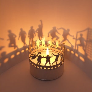 Accesorio de vela Soccer Shadow Play - Crea una atmósfera mágica en la habitación con proyección de silueta - ¡Regalo perfecto para el fútbol!